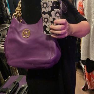Michael Kors purple shoulder Bag